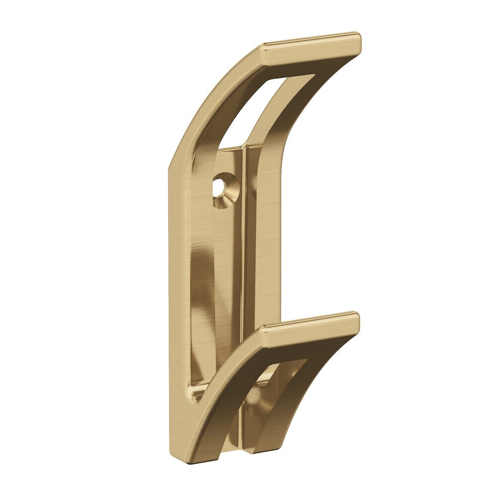 Avid Double Prong Wall Hook in Champagne Bronze