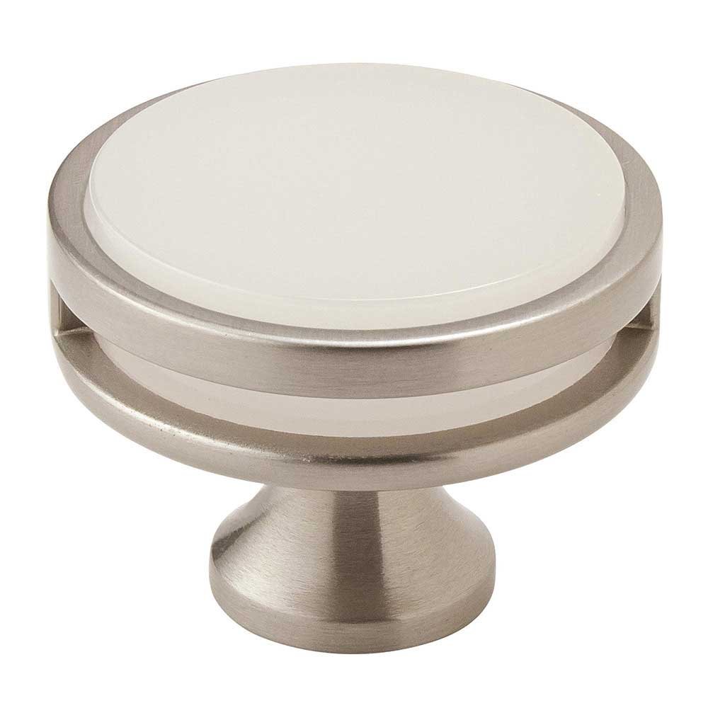 1 3/4" Diameter Knob in Satin Nickel/Frosted Acrylic