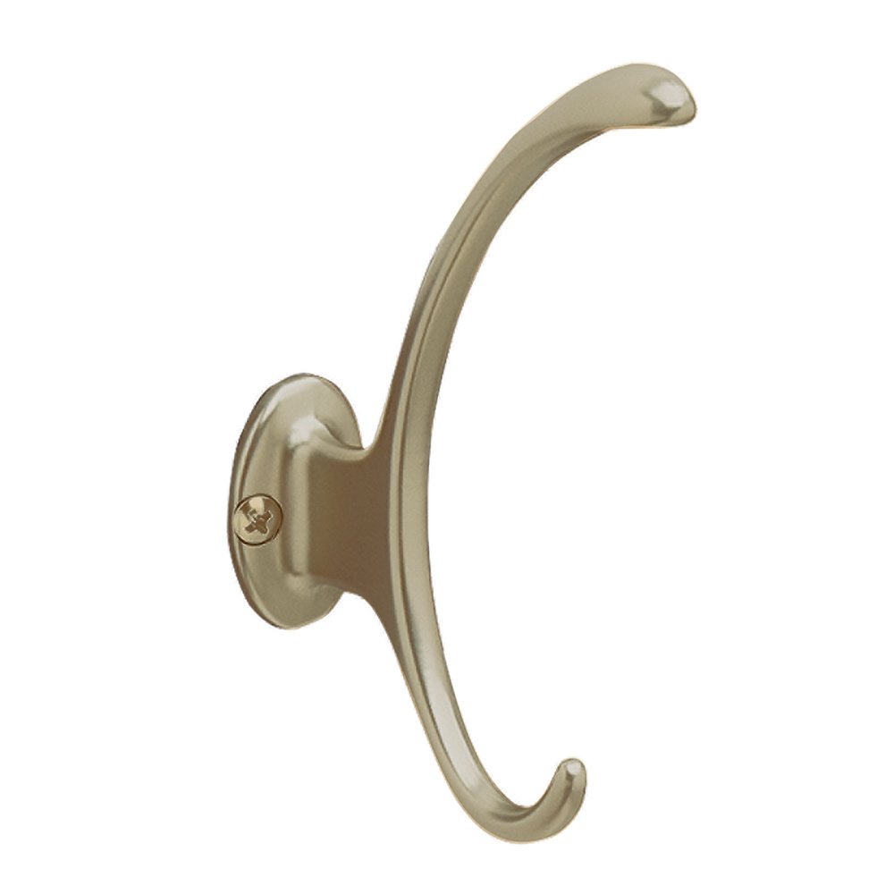 Single Contemporary Coat & Hat Hook in Golden Champagne 