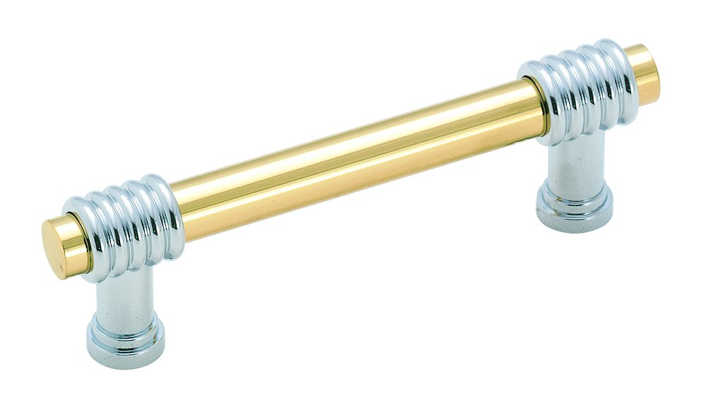 3" Pull W/ Polished Chrome Accent Stems