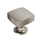 1-1/4 in (32 mm) Length Square Cabinet Knob in Satin Nickel