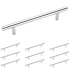 10 Pack of 5" Centers Carbon Steel Bar Pull in Sterling Nickel