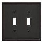 Double Toggle Wall Plate in Black Bronze