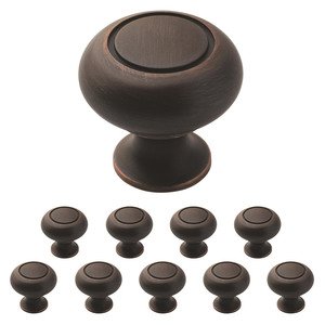 LOT OF 10 NEW OIL RUBBED BRONZE CABINET KNOBS FREE SHIPPING 
