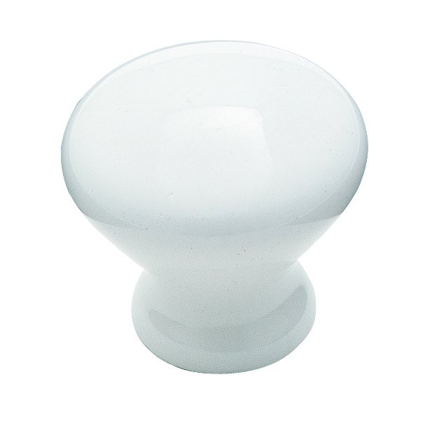 1 5/16" Ceramic Knob in White