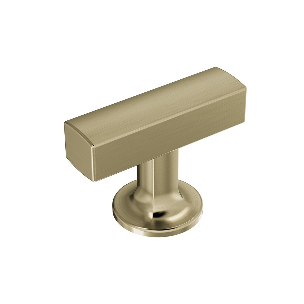 1-3/4 in (44 mm) Length Cabinet Knob in Golden Champagne