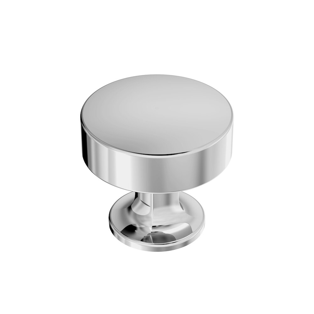 1-5/16 in (34 mm) Diameter Round Cabinet Knob in Polished Chrome