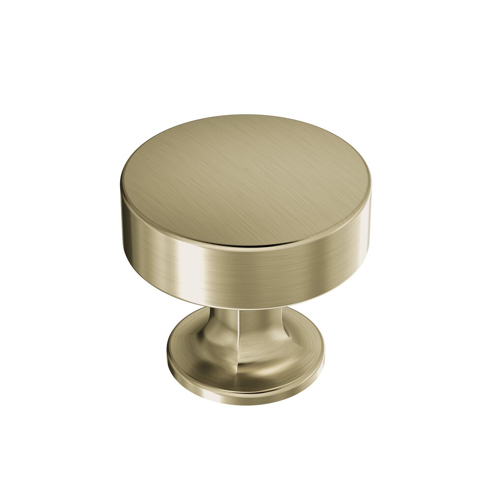 1-5/16 in (34 mm) Diameter Round Cabinet Knob in Golden Champagne