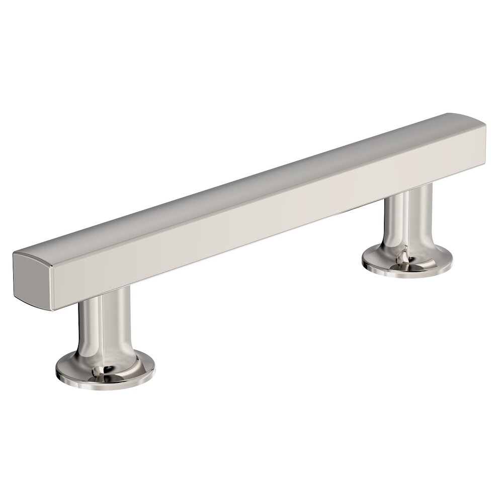 3-3/4 in (96 mm) Centers Cabinet Pull in Polished Nickel