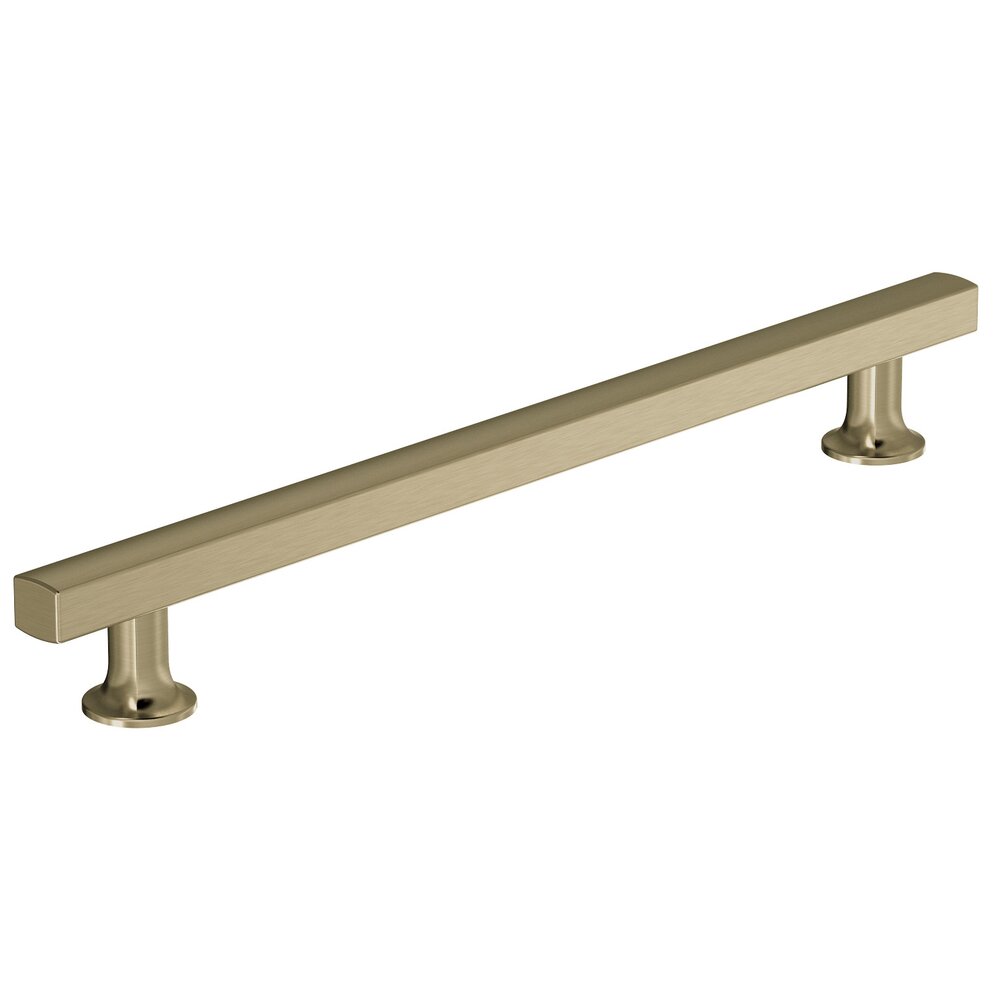 8-13/16 in (224 mm) Centers Cabinet Pull in Golden Champagne