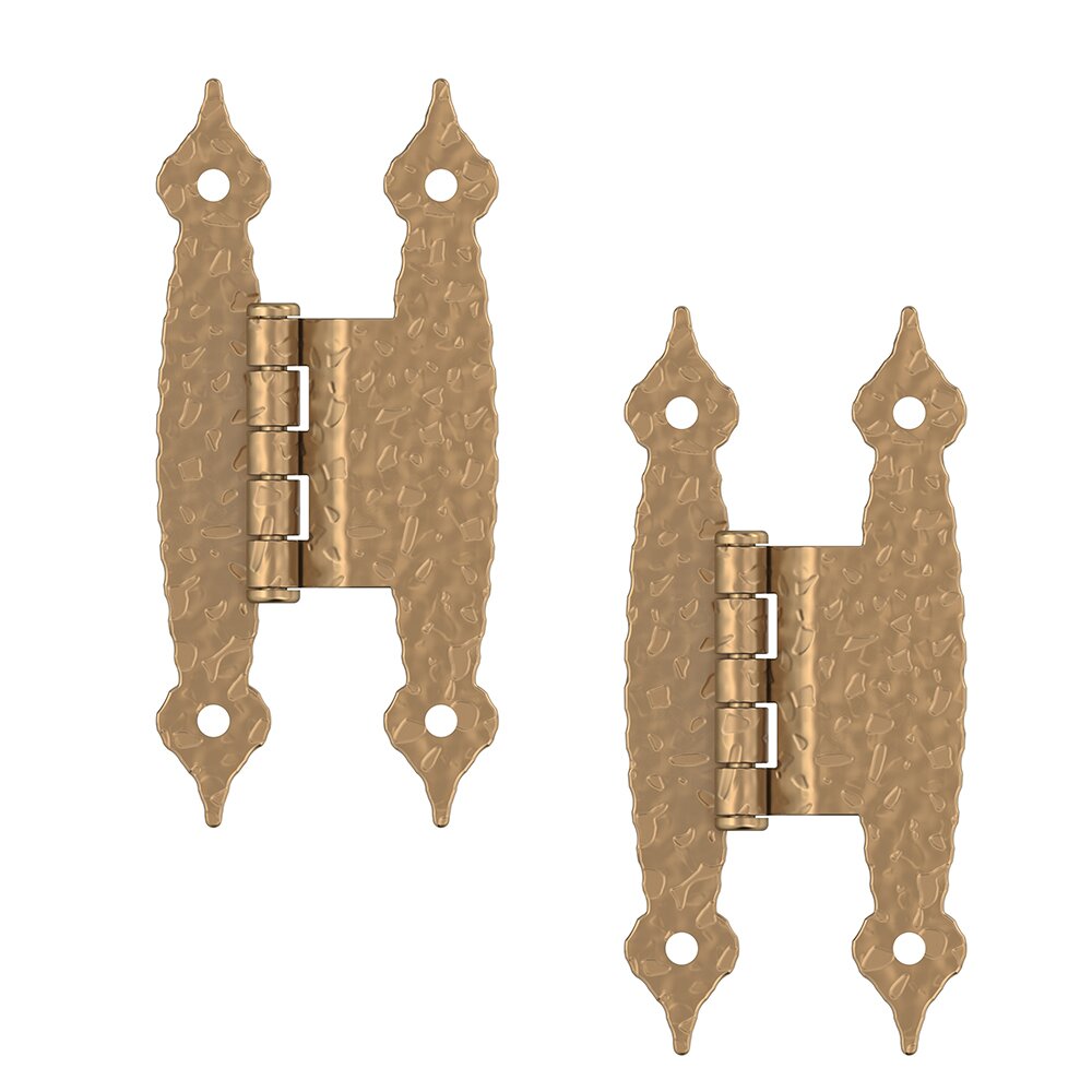 3/8" (10 mm) Offset Non-Self Closing Face Mount Cabinet Hinge (Pair) in Champagne Bronze