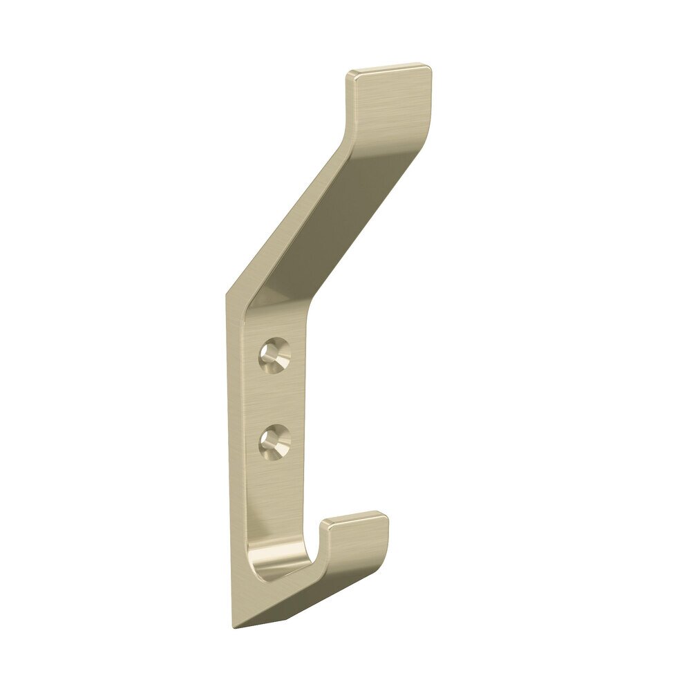 Emerge Double Prong Wall Hook in Golden Champagne