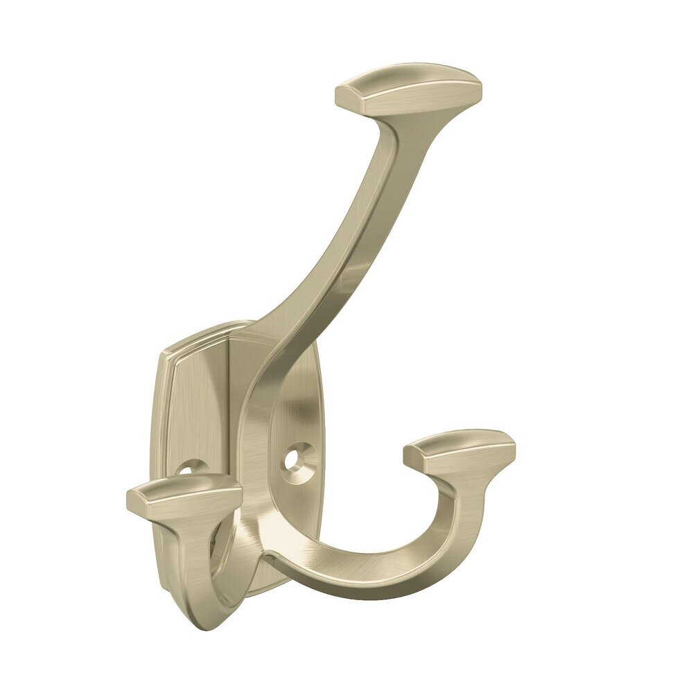 Vicinity Triple Prong Wall Hook in Golden Champagne