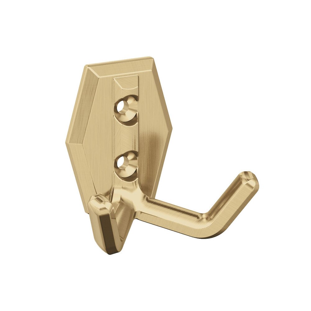 Benton Double Prong Wall Hook in Champagne Bronze
