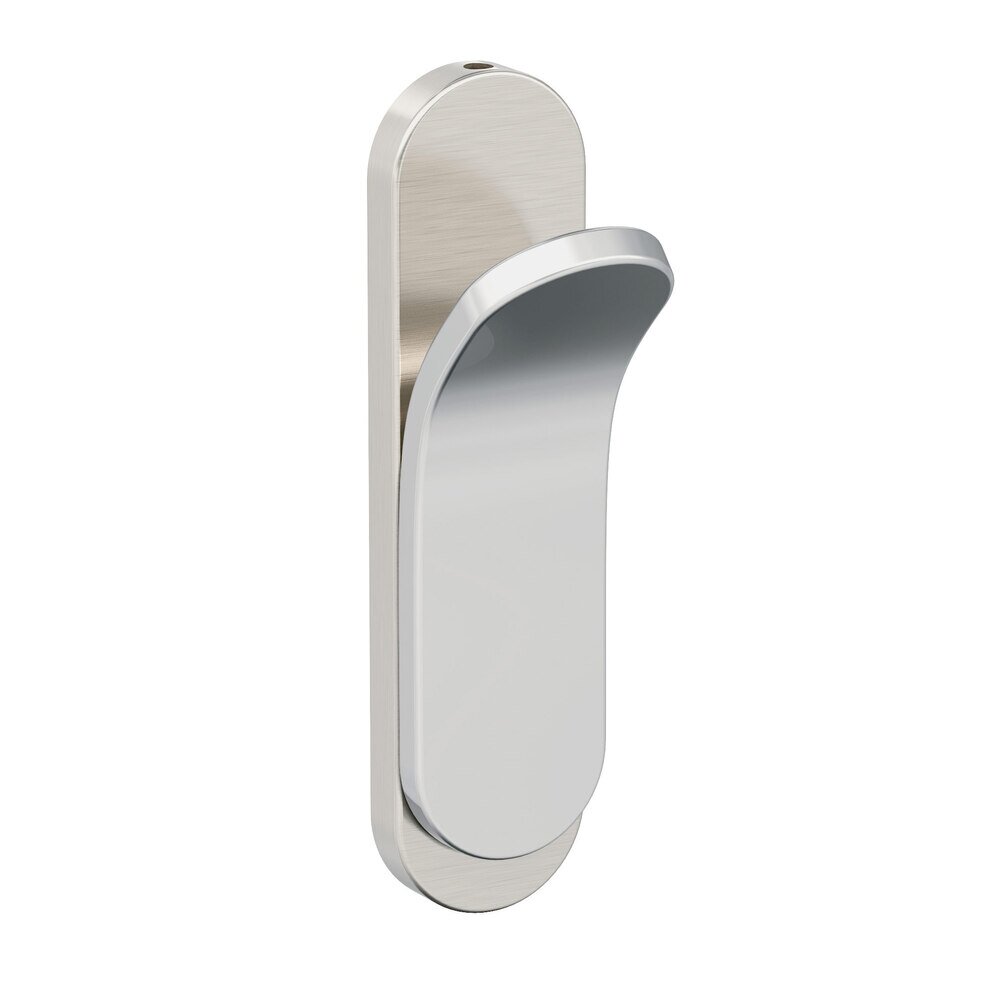 Unison Single Prong Wall Hook in Satin Nickel/Chrome