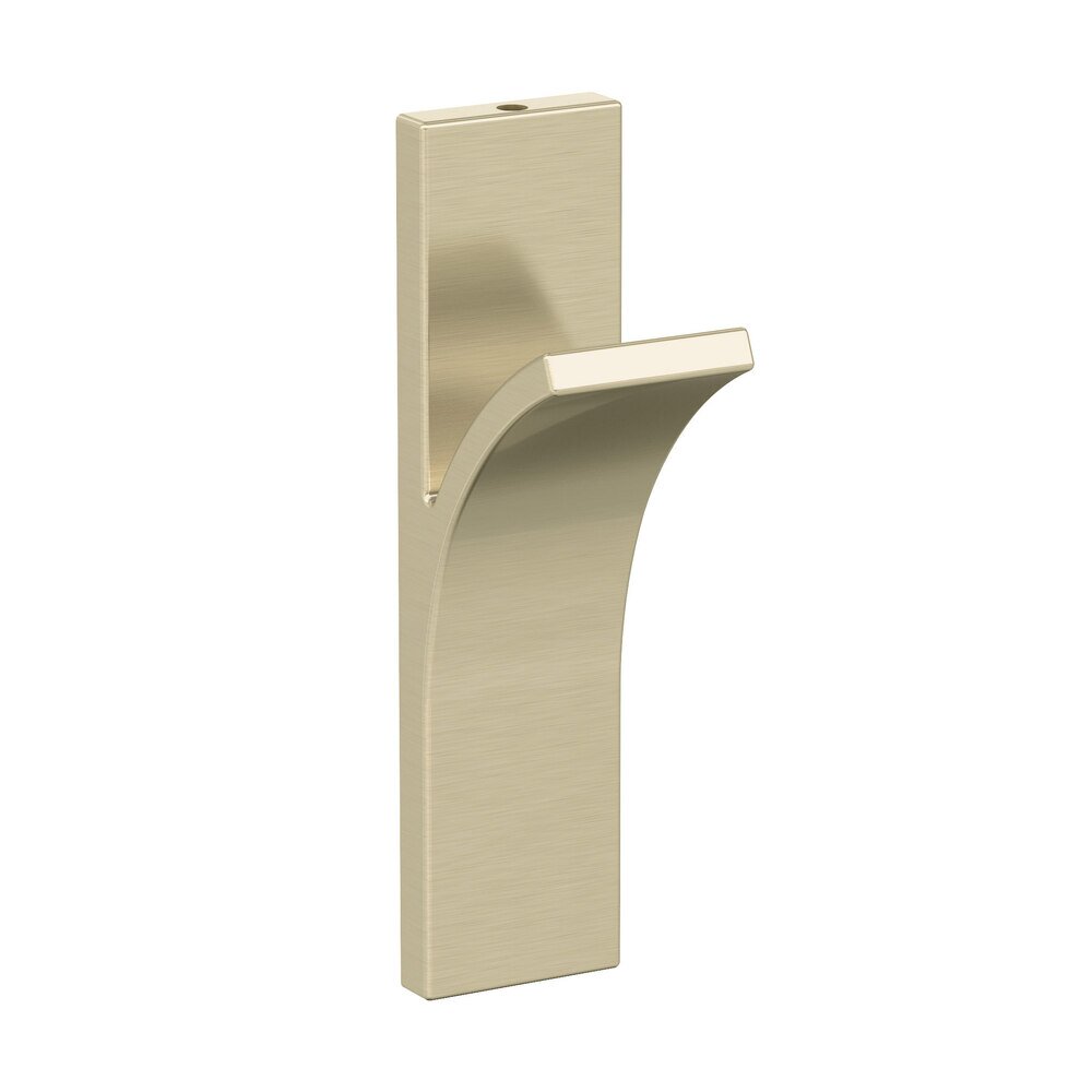 Apex Single Prong Wall Hook in Golden Champagne