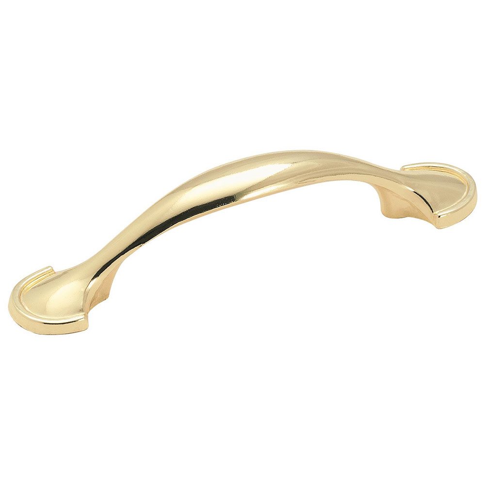 3" Centers Allison Pull in Polished Brass
