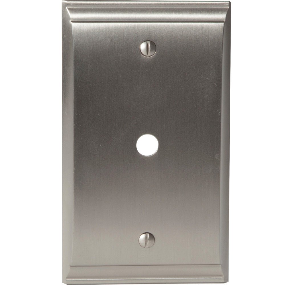 Single Cable Wallplate in Satin Nickel