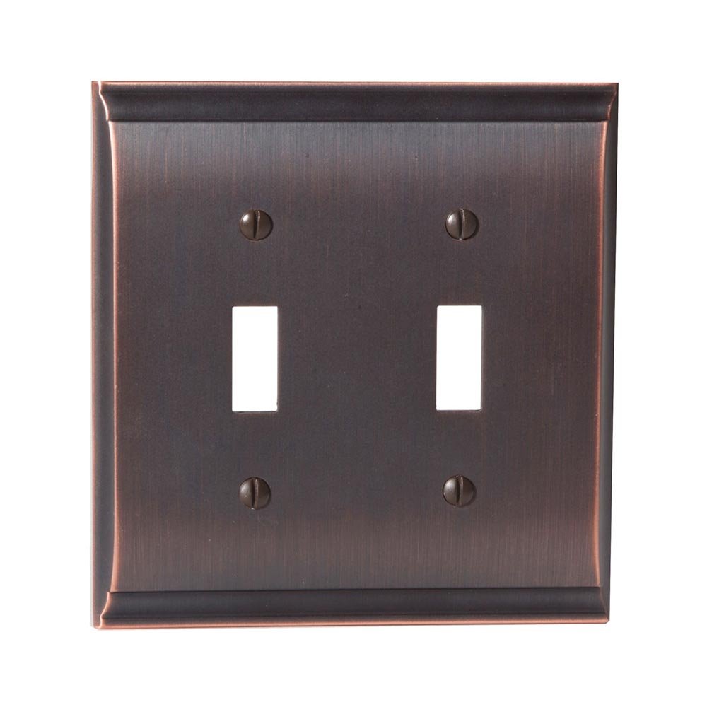 Double Toggle Wallplate in Oil Rubbed Bronze