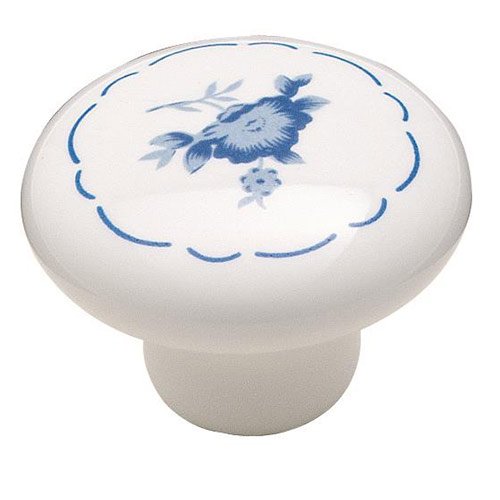 1 1/2" Diameter Oversized Knob in White with Pattern