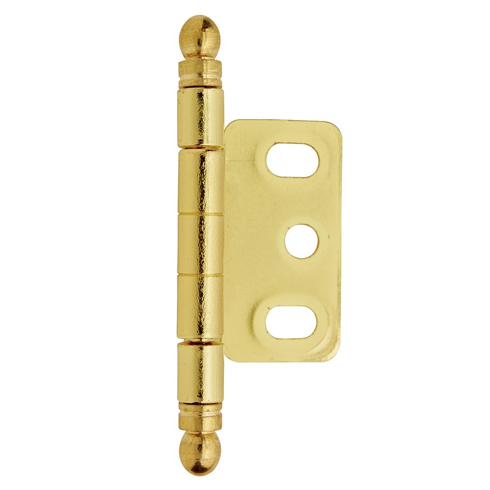 Full Inset, Partial Wrap, 3/4" Door Thickness, Ball Tip (Sold Individually) - Polished Brass