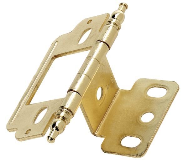 Full Inset, Partial Wrap, 3/4" Door Thickness, Minaret Tip (Sold Individually)- Polished Brass