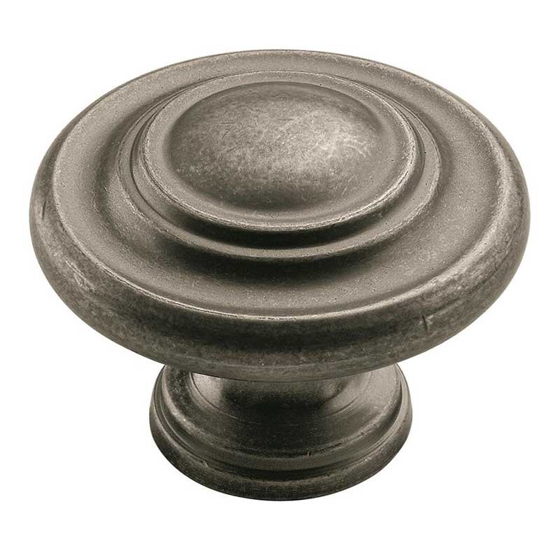 1 3/4" 3 Ring Knob in Weathered Nickel