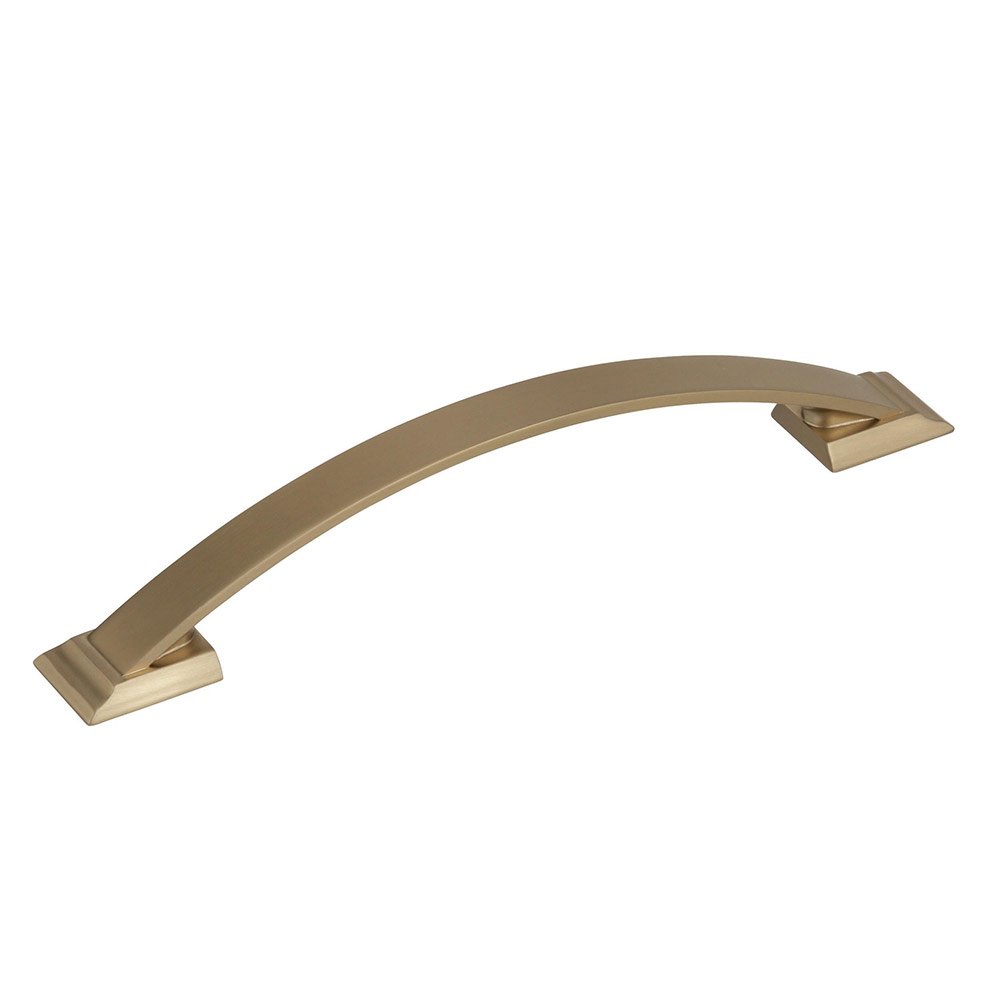6 1/4" Centers Cabinet Pull in Golden Champagne