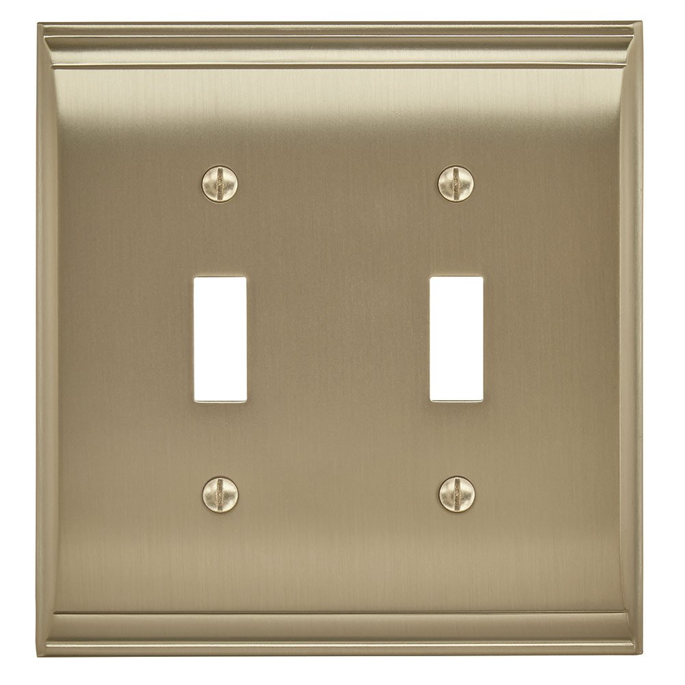 Double Toggle Wall Plate in Golden Champagne