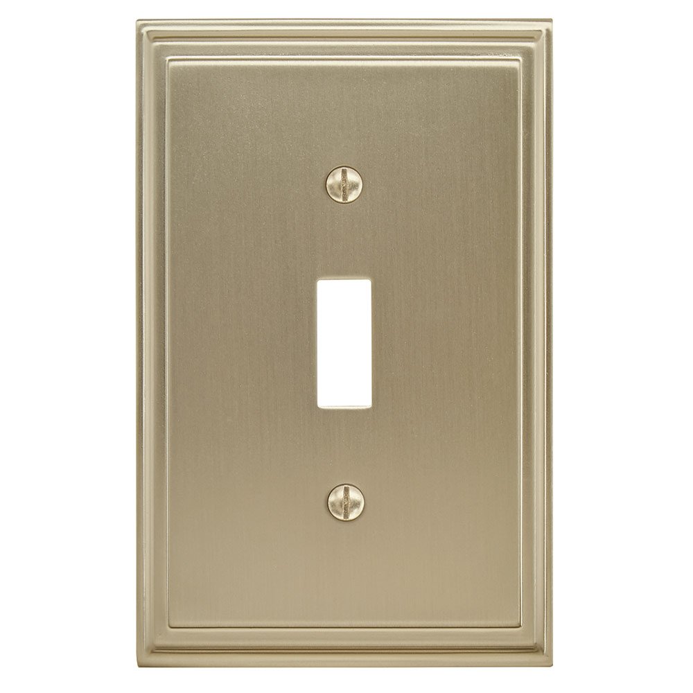 Single Toggle Wall Plate in Golden Champagne