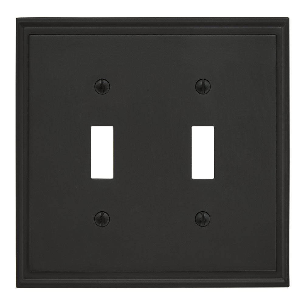 Double Toggle Wall Plate in Black Bronze