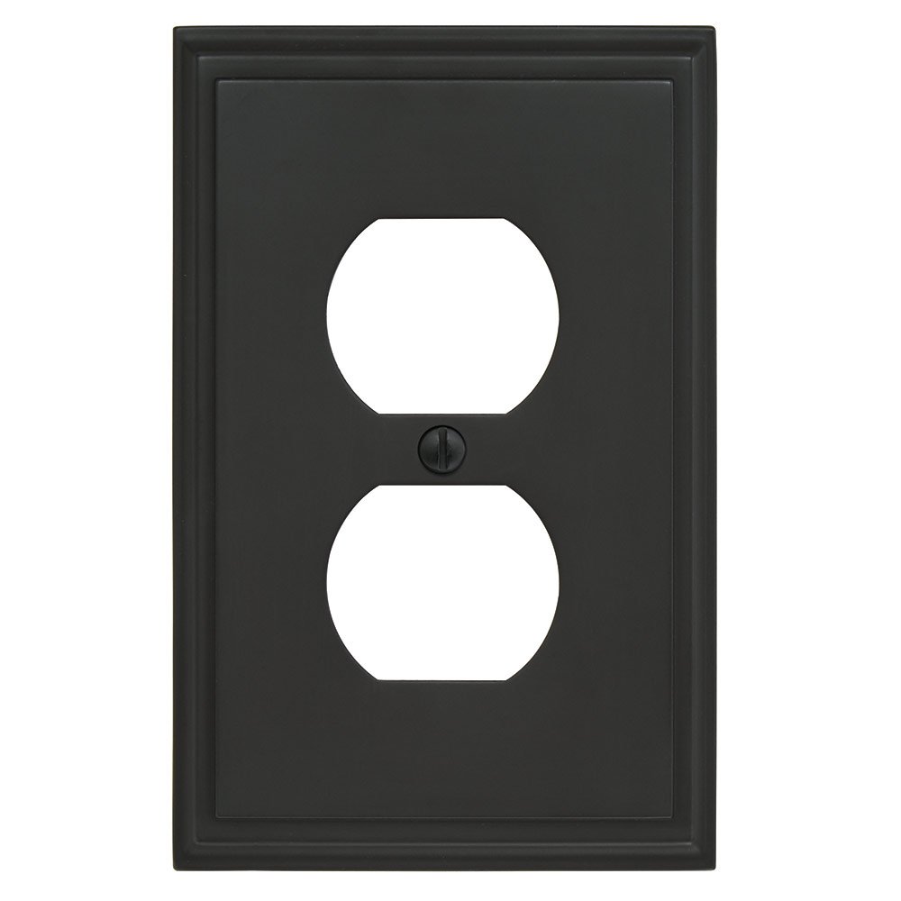 Single Outlet Wall Plate in Black Bronze
