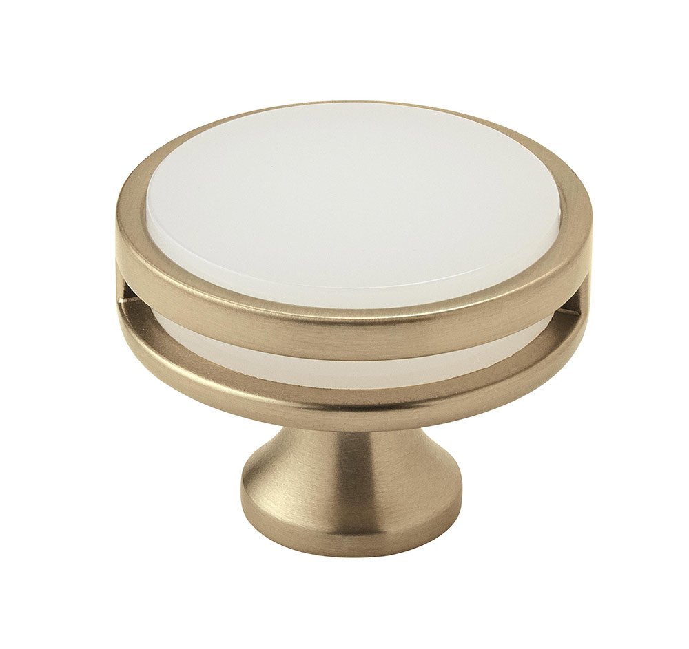1 3/4" Diameter Knob in Golden Champagne/Frosted Acrylic
