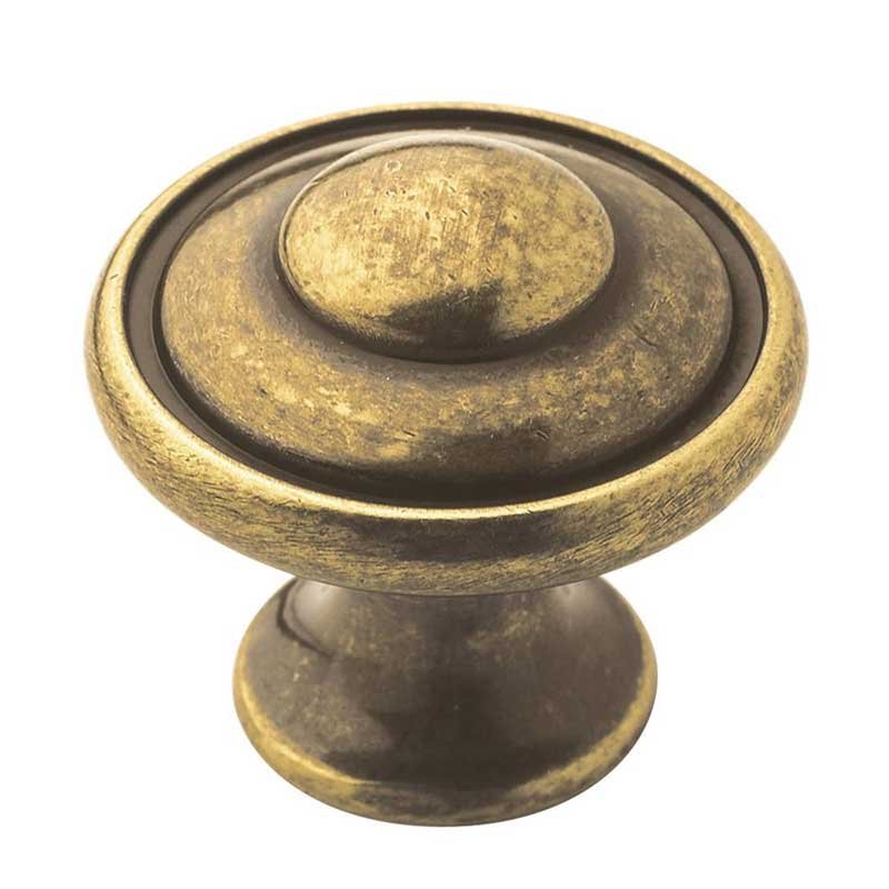 1 3/16" Diameter Knob in Burnished Brass