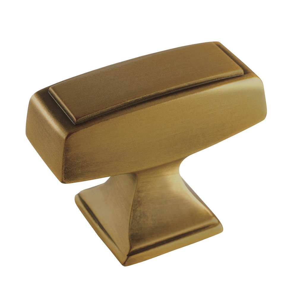 1 1/2" Rectangle Knob in Gilded Bronze
