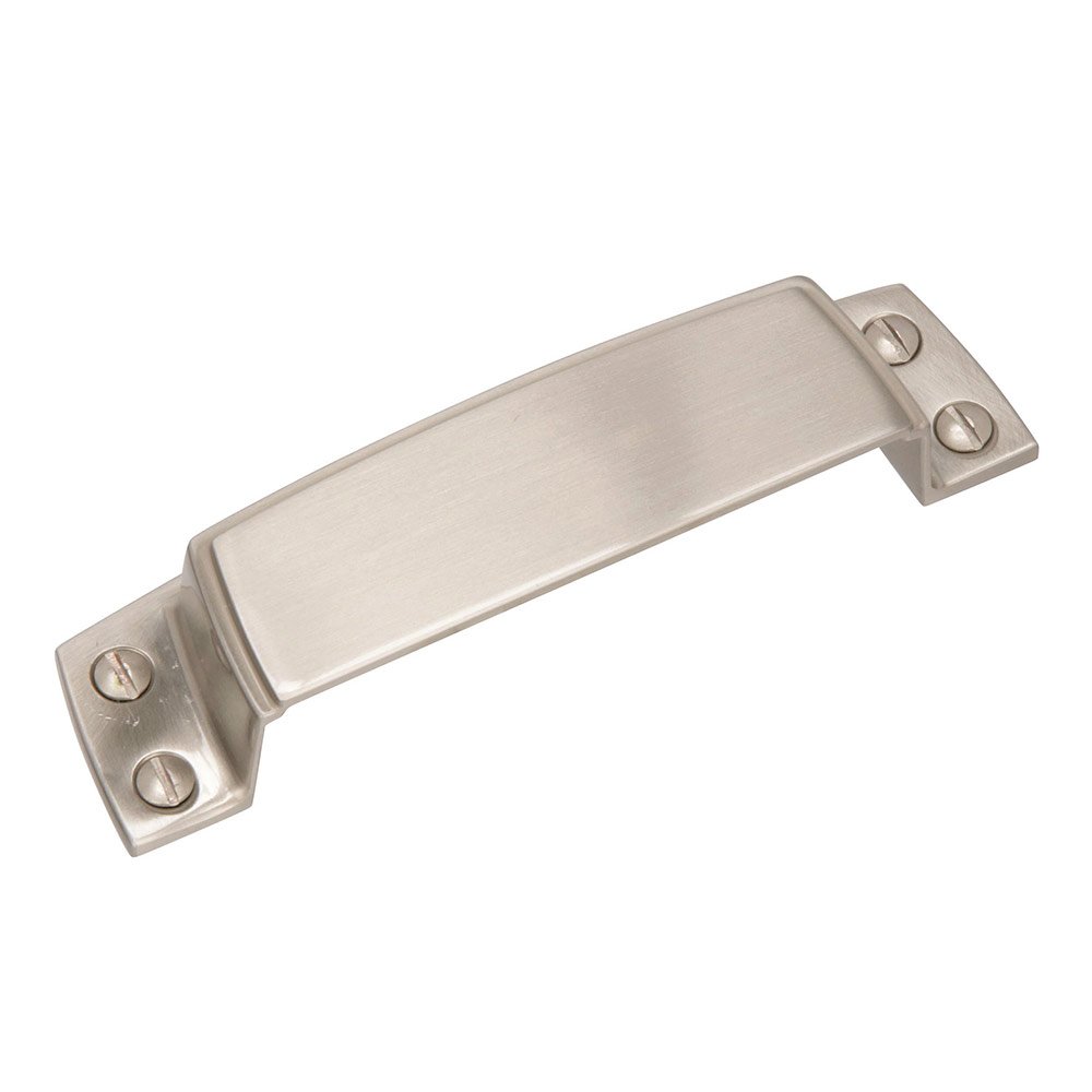3 1/2" Centers Cabinet Cup Pull in Satin Nickel