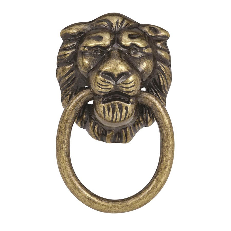 1 1/4" Allison Lion Knob in Antique Brass