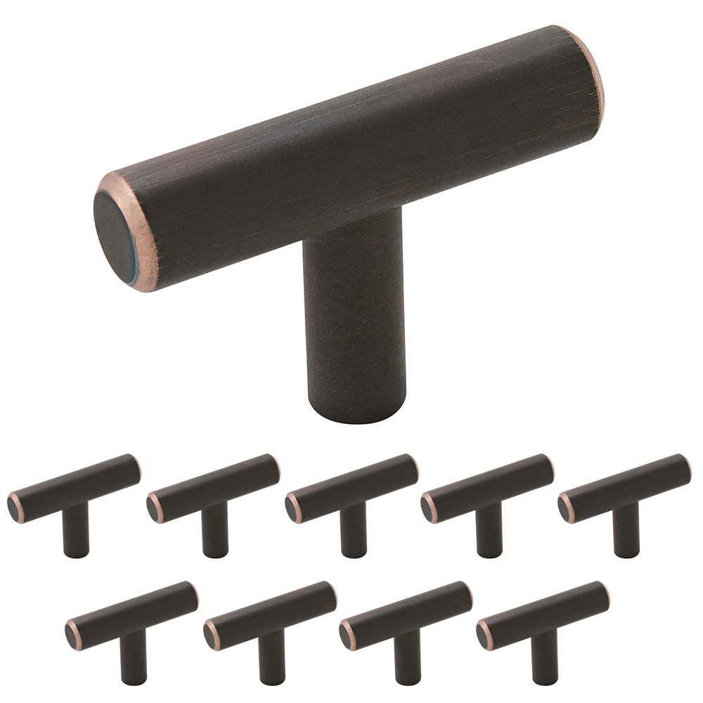 10 Pack of 1 15/16" Long European Bar Pull in Oil Rubbed Bronze