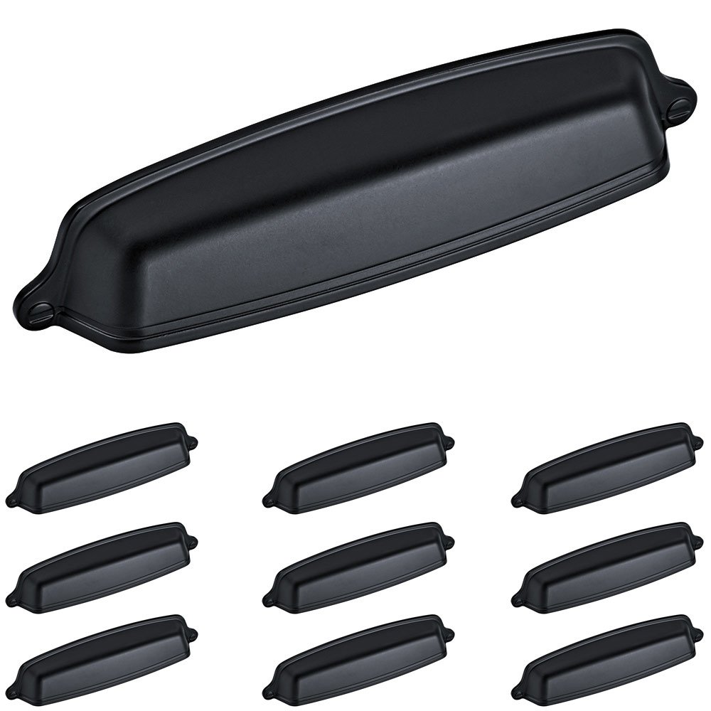 10 Pack of 5" Centers Cup Pull in Matte Black