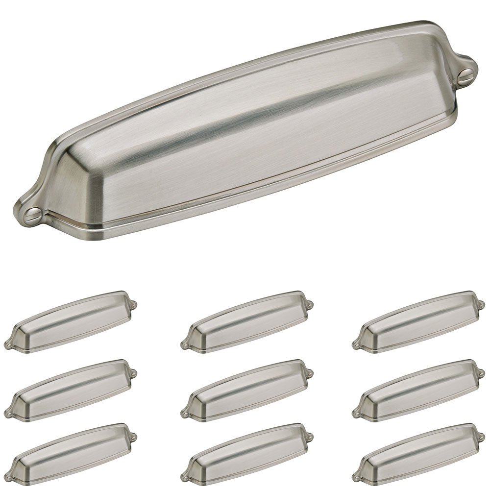 10 Pack of 5" Centers Cup Pull in Satin Nickel