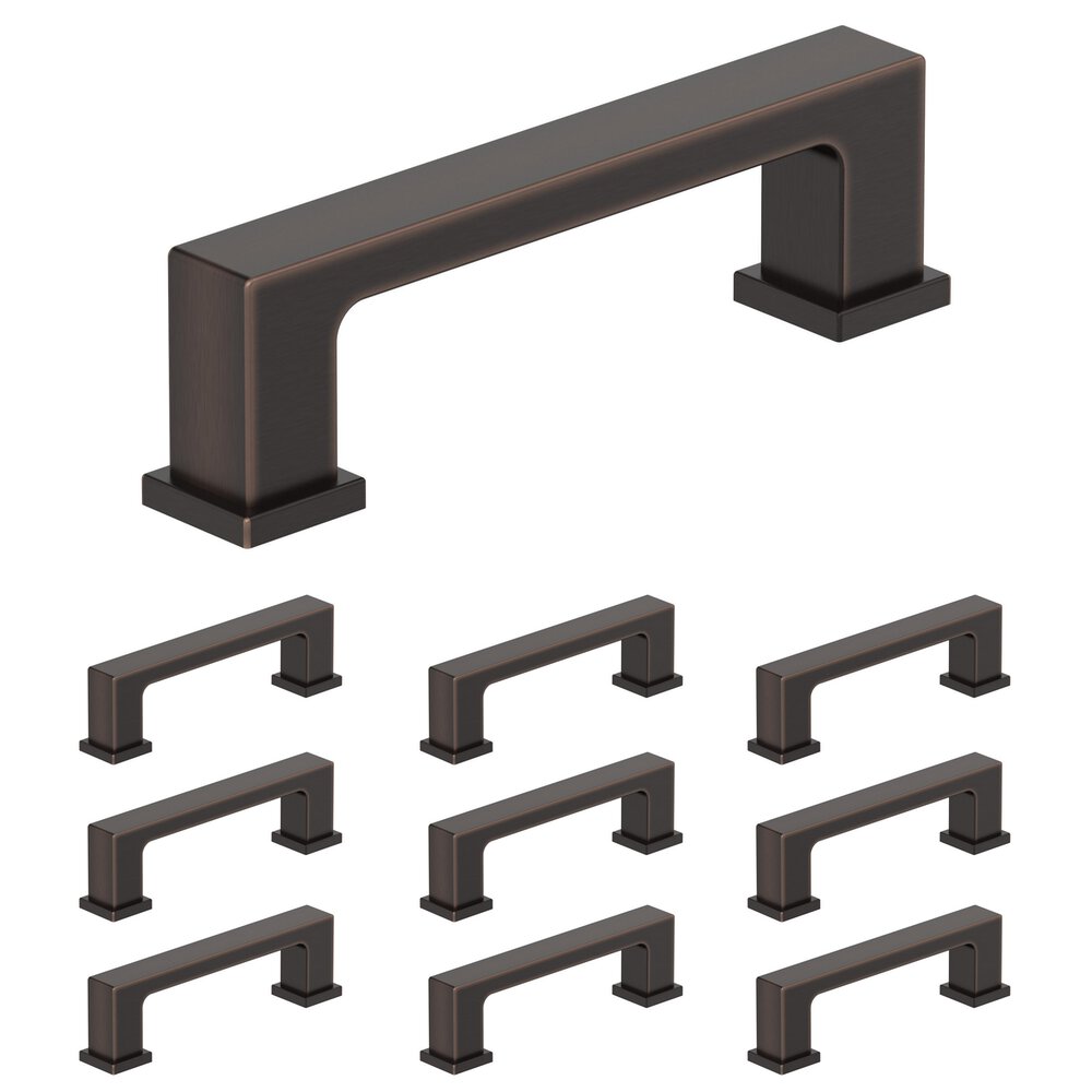 10 Pack 3" (76mm) Centers Pull in Oil Rubbed Bronze
