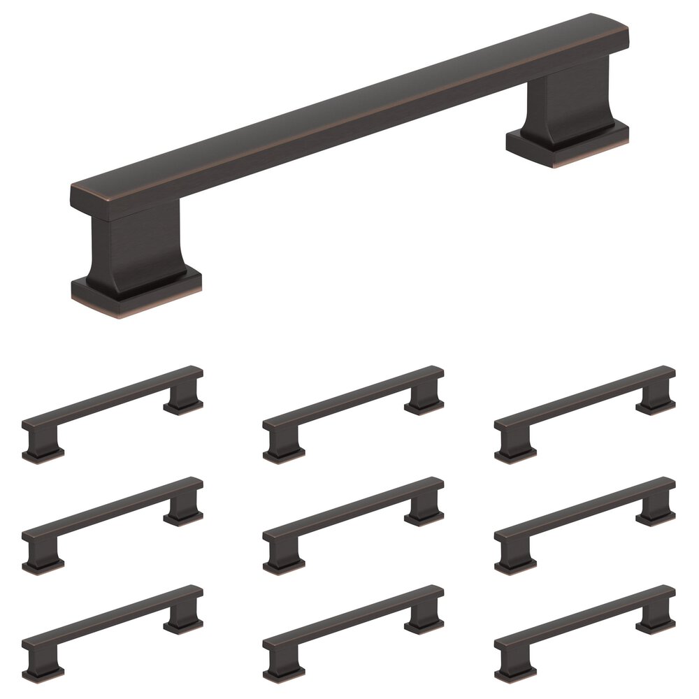 10 Pack 5-1/16" (128mm) Centers Pull in Oil Rubbed Bronze