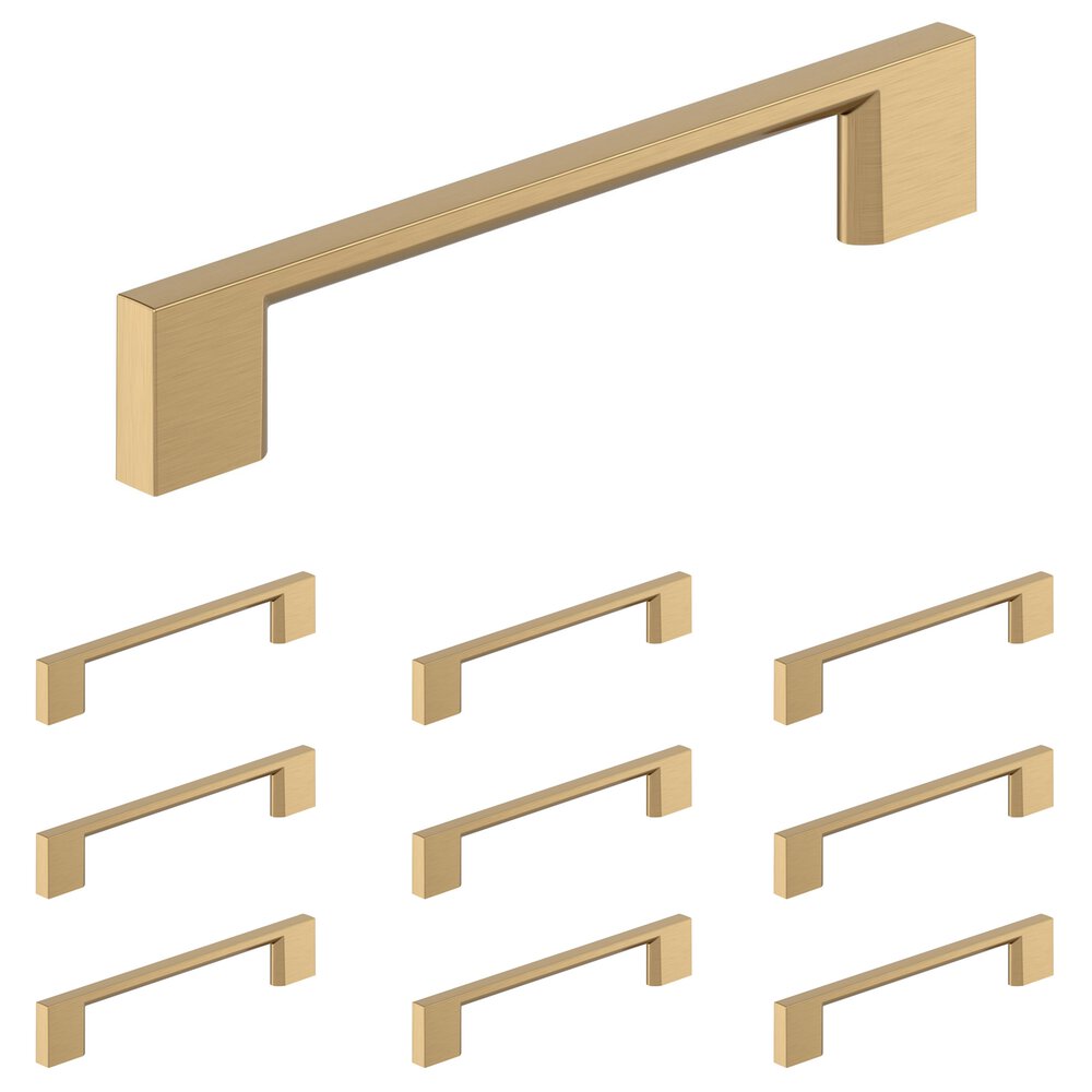 10 Pack 5-1/16" (128mm) Centers Pull in Champagne Bronze