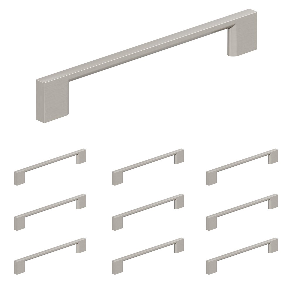 10 Pack 6-5/16" (160mm) Centers Pull in Satin Nickel