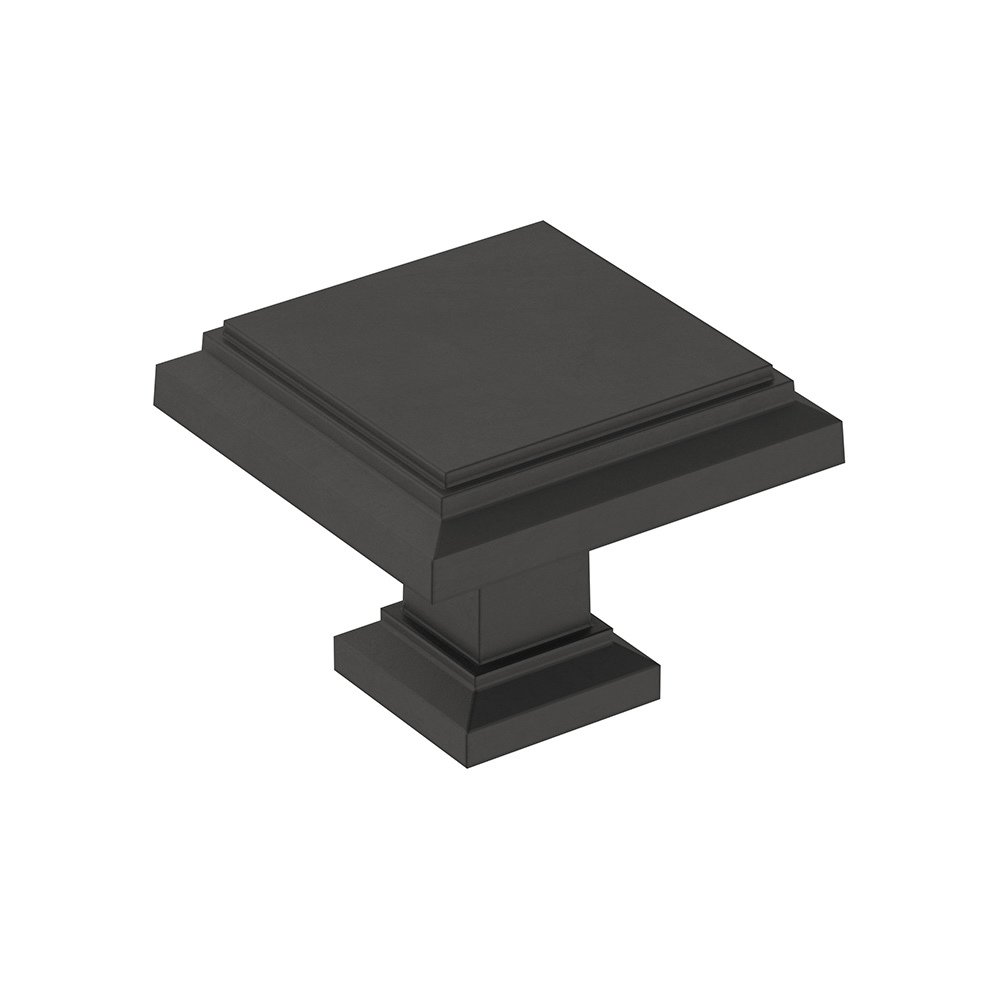 1 1/4" (32mm) Square Knob in Flat Black