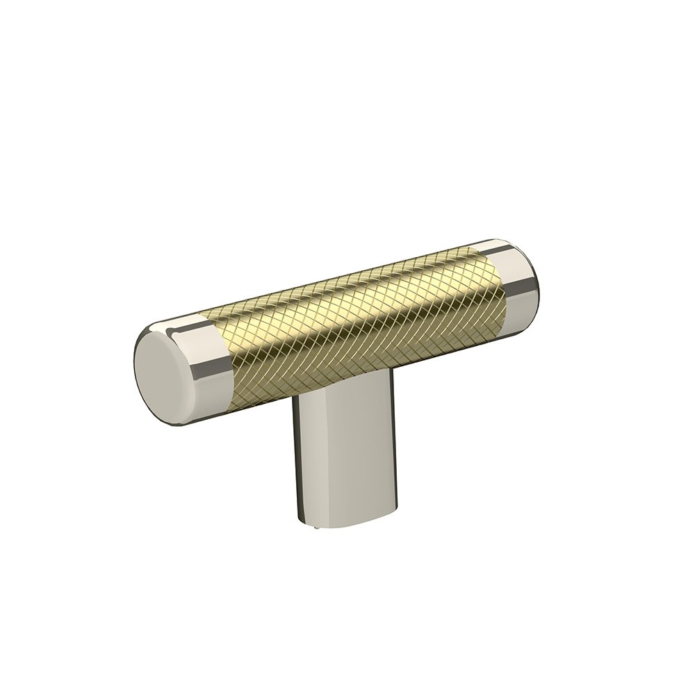 2-5/8" (67 mm) Long Knob in Polished Nickel And Golden Champagne
