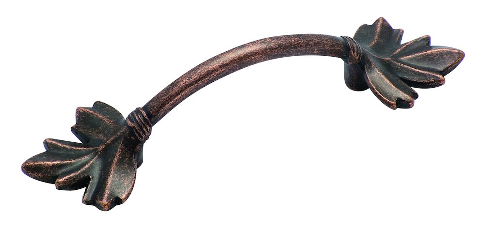 Rustic Bronze Leaf Pull 3" (76mm)