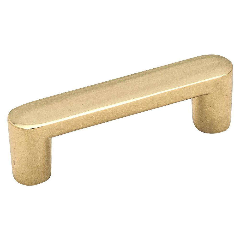 3" Solid Polished Brass Pull