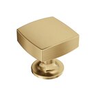 1-1/4 in (32 mm) Length Square Cabinet Knob in Champagne Bronze