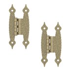 3/8" (10 mm) Offset Non-Self Closing Face Mount Cabinet Hinge (Pair) in Golden Champagne